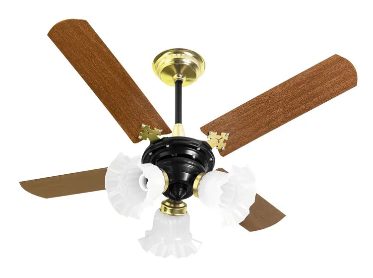 Ventilador De Teto New Zeta Venti-Delta Latonado 4 Pás MDF + Controle