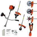 Roçadeira Bipartida 52cc com Discos 40 e 80 dentes e Lâmina 6 Pontas FAK520RB Carbon Fak