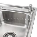 Cuba Para Cozinha Gourmet Pia Dupla Aço Inox Acessórios Tábua De Corte Ticunas Torneira Monocomando Gourmet Pingoo