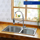 Cuba Para Cozinha Gourmet Pia Dupla Aço Inox Acessórios Tábua De Corte Ticunas Torneira Monocomando Gourmet Pingoo