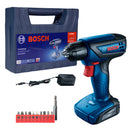 Furadeira e Parafusadeira a Bateria Smart Bosch com Carregador 10 Bits e Extensor Universal 12V 1/4" GSR 1000 Bivolt