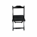 Kit 2 Cadeiras Dobráveis De Madeira Maciça Pretas